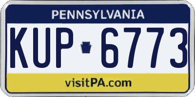 PA license plate KUP6773