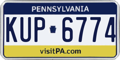 PA license plate KUP6774