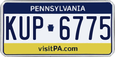 PA license plate KUP6775