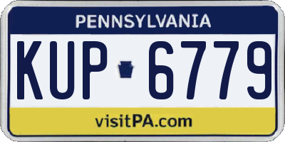 PA license plate KUP6779
