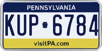 PA license plate KUP6784