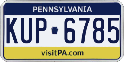 PA license plate KUP6785