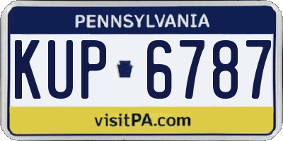 PA license plate KUP6787