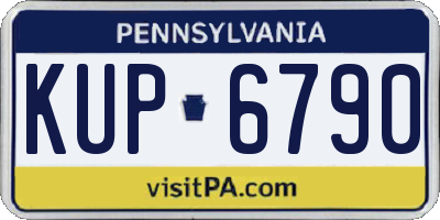 PA license plate KUP6790