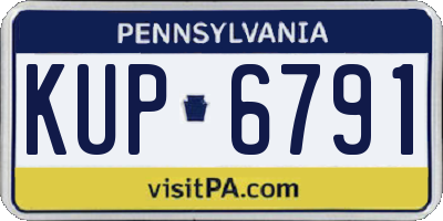 PA license plate KUP6791