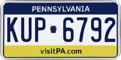 PA license plate KUP6792