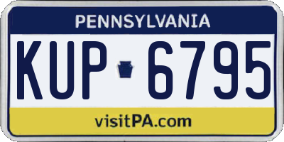 PA license plate KUP6795