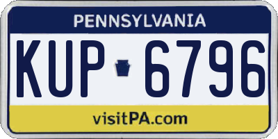 PA license plate KUP6796