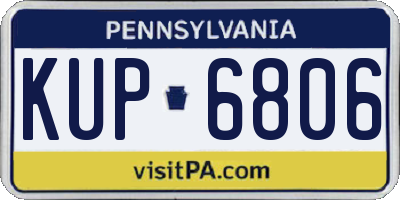 PA license plate KUP6806