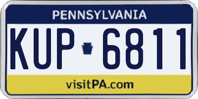 PA license plate KUP6811