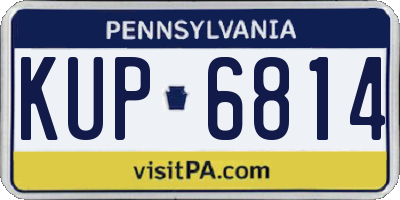 PA license plate KUP6814