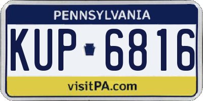 PA license plate KUP6816