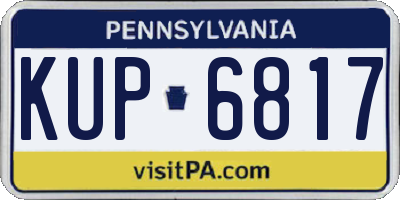 PA license plate KUP6817