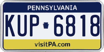PA license plate KUP6818