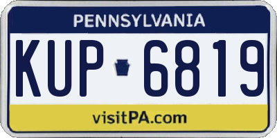 PA license plate KUP6819