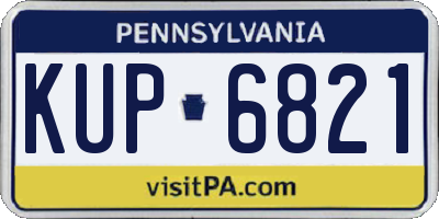 PA license plate KUP6821