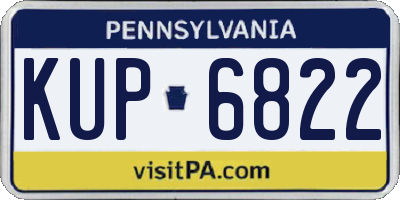PA license plate KUP6822