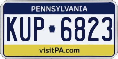 PA license plate KUP6823
