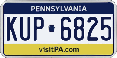 PA license plate KUP6825