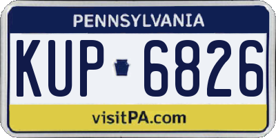 PA license plate KUP6826