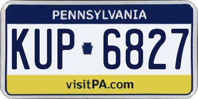 PA license plate KUP6827