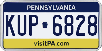 PA license plate KUP6828