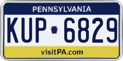 PA license plate KUP6829