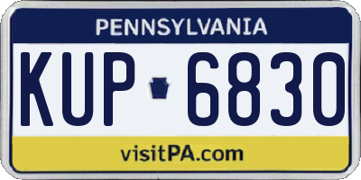 PA license plate KUP6830