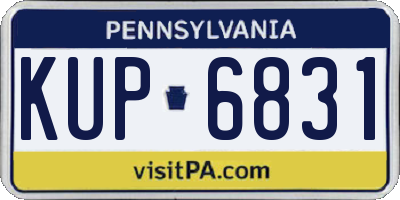PA license plate KUP6831