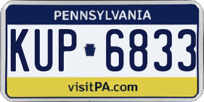 PA license plate KUP6833