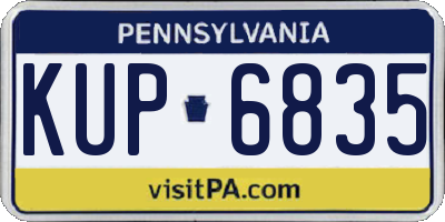 PA license plate KUP6835