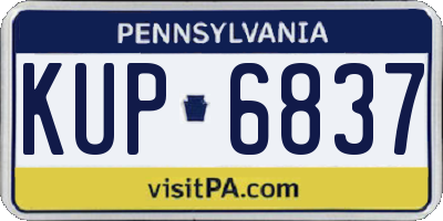 PA license plate KUP6837