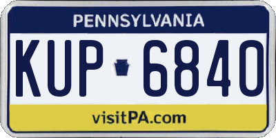 PA license plate KUP6840