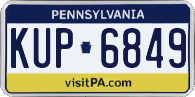 PA license plate KUP6849