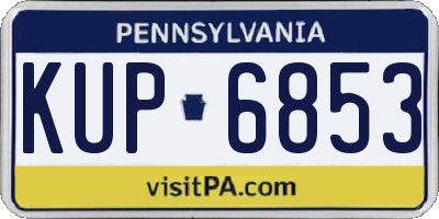 PA license plate KUP6853