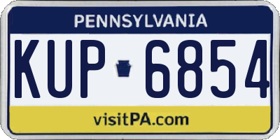 PA license plate KUP6854