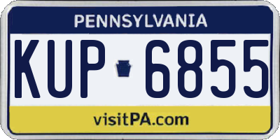PA license plate KUP6855