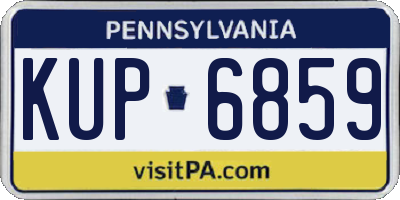 PA license plate KUP6859