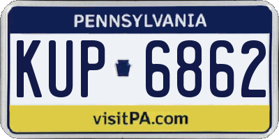 PA license plate KUP6862