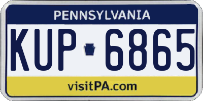 PA license plate KUP6865