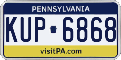 PA license plate KUP6868