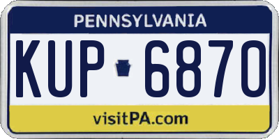 PA license plate KUP6870
