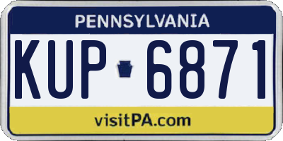 PA license plate KUP6871