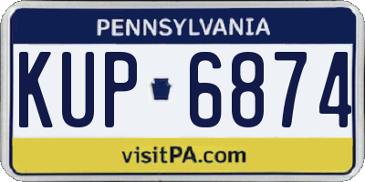 PA license plate KUP6874