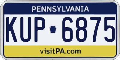 PA license plate KUP6875