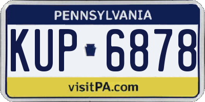 PA license plate KUP6878