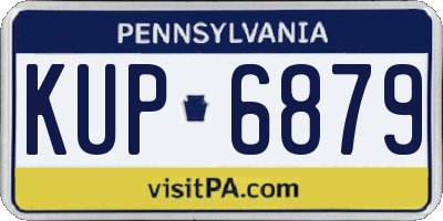 PA license plate KUP6879