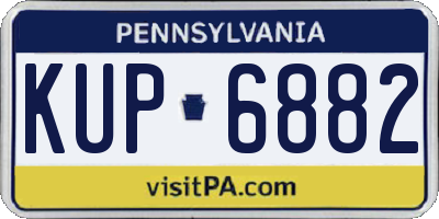 PA license plate KUP6882
