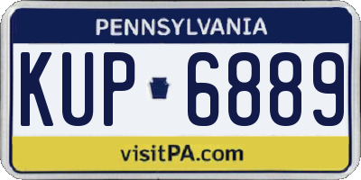 PA license plate KUP6889