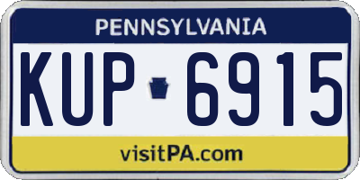 PA license plate KUP6915